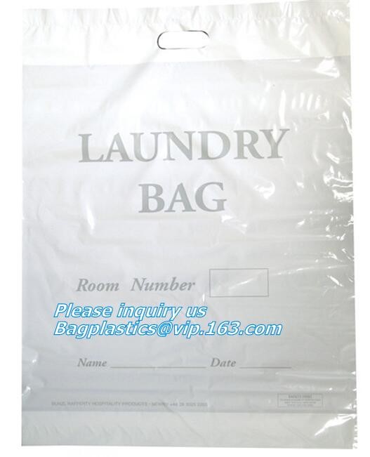 laundry and dry cleaning bag with customized printing, Hotel Laundry Plastic Bags, PLA made biodegradable compostable dr