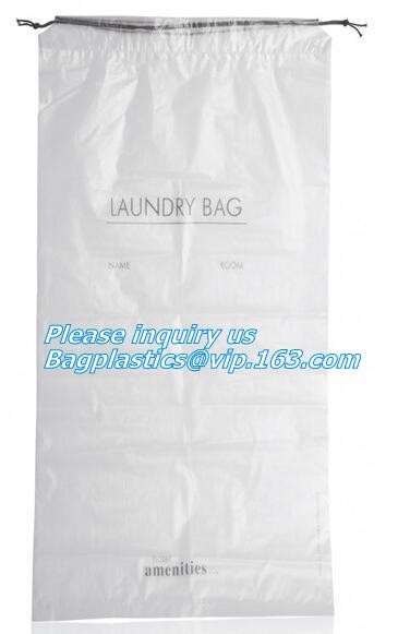 customer wholesale corn starch biodegradable compostable eco friendly laundry bag for hotel, Dissolvable laundry bag eco