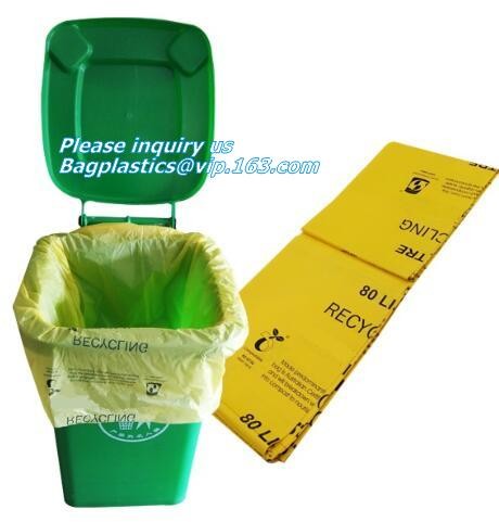 Food Waste Kitchen Bag 3 Gallon Compost Bin Liner 25 counts, Biodegradable compostable bin liners yellow
