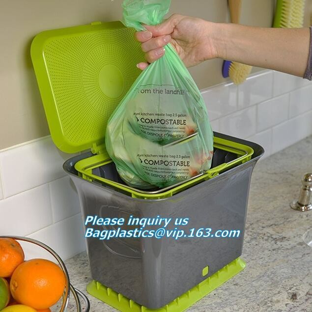 Eco Friendly Large Bio Compostable Refuse Garden Waste Dustbin Liners Sacks, Biodegradable Compostable Refuse Sacks, Lin