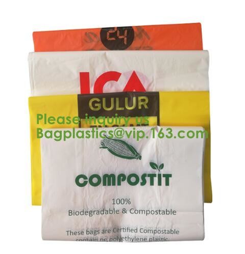 compostable t shirt bag,100% Biodegradable Compostable Plastic bag,EN13432 certified compostable bag biodegradable plast