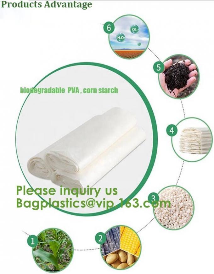 Astm d 6400 certified cornstarch custom logo printed biodegradable compostable cat litter waste refill bags bagease pac