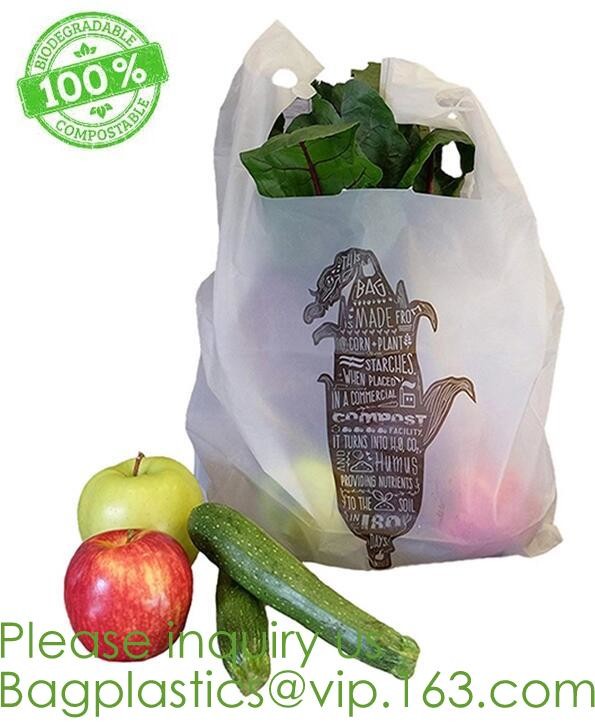 Eco friendly Compostable Biodegradable commercial bags,100% Environment Friendly Compostable Cornstarch Garbage Bags pac