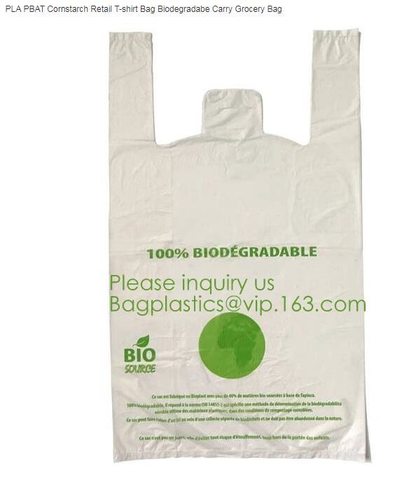 eco friendly compostable biodegradable plastic t-shirt shopping bags,Recycle kitchen the pack 100 biodegradable cornstar