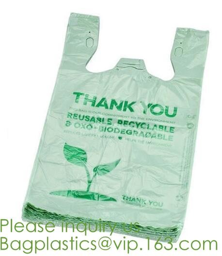 eco friendly compostable biodegradable plastic t-shirt shopping bags,Recycle kitchen the pack 100 biodegradable cornstar