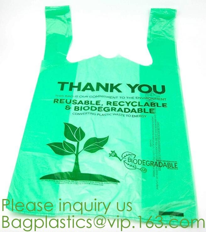 custom size 100% biodegradable EN13432 compostable trash bags from China factory,OK COMPOST bio degradable plastic bag