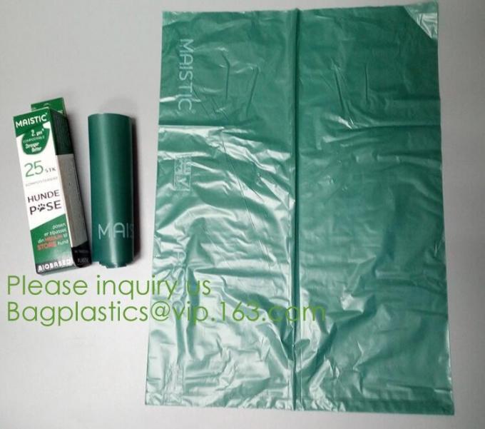 factory supplier Compostable Recyclable Clear Poly Bags Custom Logo Seal Garbage Bag,dog poop bag, doggy bag, pet suppli