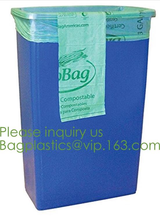 100% Compostable Shopper, Biodegradable handle handy Carrier Eco Bio starch plant Biodegradable T-Shirt Bags With Logo