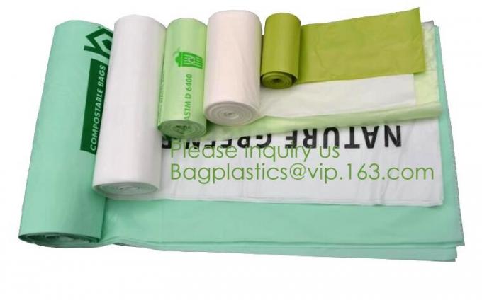 100% Eco-friendly Material Certified PLA Compostable Bag,Corn Starch T Shirt Bag Meet EN13432 BPI Biodegradable And Comp