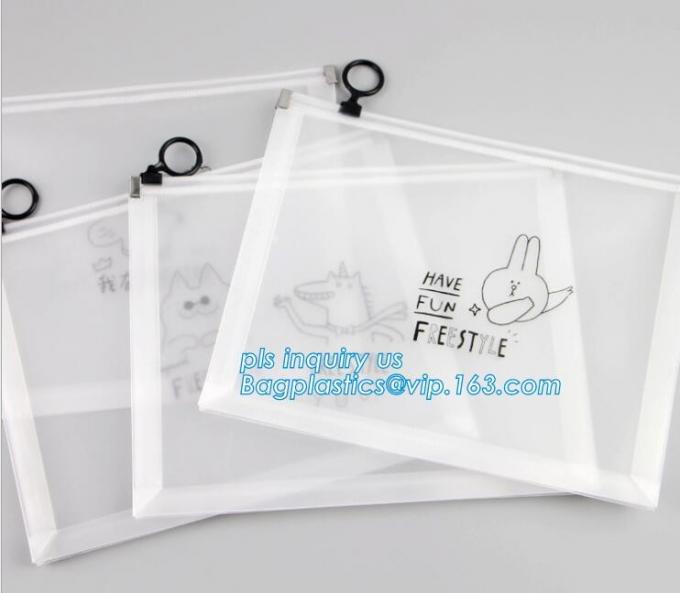 100% Biodegradable eco-friendly ziplock slider plastic transparent clear EVA bag, stationery package slider bag with cus
