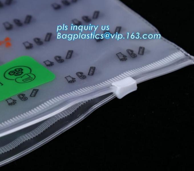 Travel Bottle Kits for Cosmetic Packing with Zippe Slide Ring, Packing with Zippe Slide Ring, slider zipper pvc pouch cl