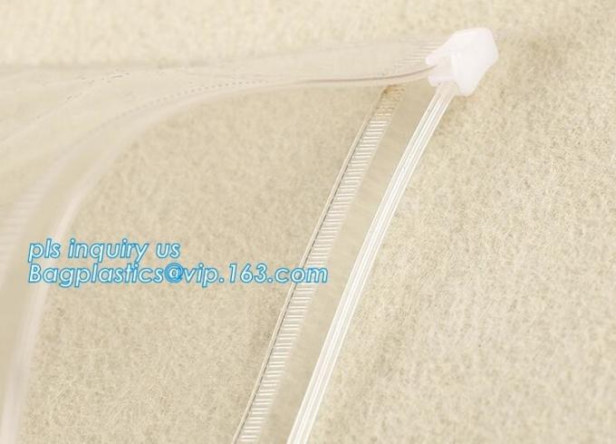 top slider ziplock OEM cheap china zipper bag, Slider zipper Clear pvc bag for package Vinyl transparent pvc bag cosmeti