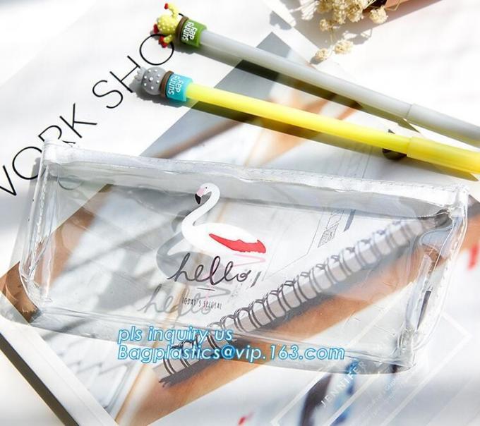 Personalized Neoprene Pencil Case, Neoprene Pencil Bag, Zipper Transparant PVC Pencil Bag, Printed photo frame PVC zippe