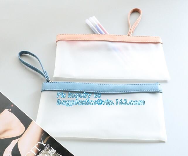vinyl pvc plastic packaging bags with slider zipper ziplock closure, vinyl pvc zipper pouch,black color slider zipper zi