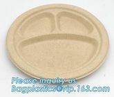 corn starch plastic round food tray food tray with lid Biodegradable Plastic Meal Prep Tray bio disposable corn starch
