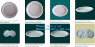 Biodegradable Disposable Trays, corn starch fast food box, Disposable Biodegradable Blister Round Food Tray