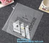 Biodegradable eco-friendly slider ziplock frosted EVA bag, PVC Wash Bag With Slider Zipper, Eco-friendly plastic puller