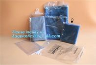 Swimwear toiletry PVC Vinyl Bag With Slider Zip lockk, Slider zipper Clear pvc bag for package Vinyl, snap button PVC EVA