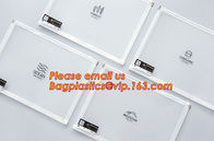 hot selling cheap A4, A5, A6, B5 transparent plastic pe zip lock files bag /zip wallet with printing