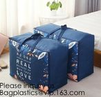 Living Room Large Size Packing Bag 100% Polyester Quilt Storage Box Cloth Bag With Zipper,Zipper Polyester Quilt Dustpro