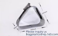 Transparent Zippered Toiletry Bag with Handle Strap Portable Clear Makeup Bag Pouch for Bathroom, bagease, bagplastics