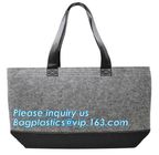 Eco-Friendly Grey Reusable Felt Grocery Shopping Handbag Tot Bag For Women Men,Mesh bags,Shopping bags, Drawstring bags,