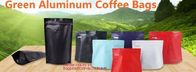 Aluminum foil lined kraft paper square block bottom coffee one-way valve packing bag with zipper,square block bottom cof