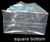 PP Packaging Square Bottom Snack Food Bag For Tea,Opp Square Bottom Bag Clear Cello Cellophane Plascit Gift Bag bagease