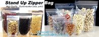 Snacks Plastic bag Stand Up Zipper Bag with Window,1 pound 500g Wholesale custom printed Zip lockk bag zipper bag stand up