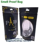 Mylar Zip lockk Foil Carbon Smell Proof Bag with One Side Clear,3.5 Grams Jungle Boys Packaging Paris Og Smell Proof Zippe
