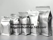 Aluminum Foil Stand Up Packaging Bags Mylar Airtight Zipper Pouches Smell Proof Coffee Zip lockk Tear Notch Pack Food Grad