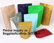 Semi-Clear Window Hang-Hole Stand-Up Zip lockk Pouch,Aluminum Packaging Bags Laser Zip lockk Stand up Resealable Pouches wit