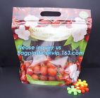LDPE Zip lockk aseptic grape bag,cherry bag,fruit bag with hole/slider Zip lockk fruit bag with air holes for grape packagin