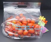 Perforated bag grape bag with air holes, fresh fruit stand up Zip lockk bag for cherry, OEM zip top Clear BOPP Laminated f
