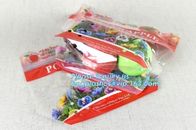 Gusseted Plastic Cherry Bag with Zipper, Barrier Feature Fruit Packing Bag Fresh Protection, Cherries carriage bag