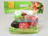 Fruit Grape Cherry Vegetable Packing Protection Bag, handle standing resealable zipper protection fresh vegetable fruit