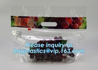 frosted reclosable zipper plastic bags with slider Zip lockk, round bottom slider grape bag/table grape bag used in graper