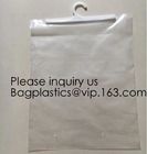 PVC/EVA Plastic Cloth Underwear Hanger Packaging Bag With Snap Button,Eco-Friendly Pvc Pvc/Eva Hook Garment Bag,Customiz