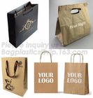 Customized Red Printed Kraft Paper Shopping Bag with Ribbon Handles and Bowknot,Kraft Paper Shopping Bag with Kinds off