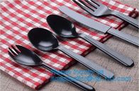 6&quot; PS Disposable Plastic Forks Spoons Knives Western Cultery Sets in Restaurants and Kitchens 48 pcs pink plastic cutler
