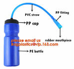 500ml BPA Free TPU Plastic Collapsible Foldable Soft Flask Sports Running Bicycle Water Bottle with Straw