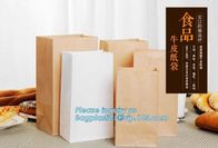 Heat seal pouch&amp;kraft paper plastic bread packaging bag,Portable High Quality Craft Paper Bread Bags, BAGEASE PACKAGE