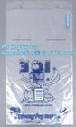 ECO FRIENDLY ICE PACK BAGS, ECO GREEN PACKAGING, BIO ICE BAG, disposable drawstring top crystal clear ice plastic bag,