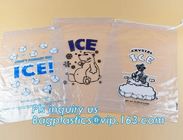 China Suppliers LDPE Very Strong Plastic Ice Bag With Drawstring, leakproof ice cooler bag, heavy duty plastic ice bag w