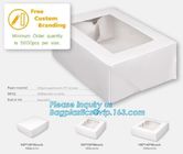 Wholesale custom Paper Cookies packing Cake Box with PVC window,Wholesale Plastic Square Birthday Wedding Packaging Clea
