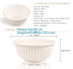 24oz disposable plastic soup bowl corn starch white bowls with lids,Disposable Round Soup Corn Starch Biodegradable Bowl
