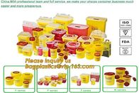 yellow round shape 0.8L 2L 4L 6L bio medical waste bin square medical sharp 8L 24L container medical BAGEASE BAGPLASTICS