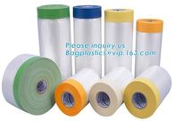 outdoor paper masking film, rice paper taped masking film, auto used pre-taped masking film, indoor masking film, cloth
