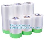 plastic register sealing cloth duct pre-taped masking film,PE material taped clear plastic masking film with dispenser