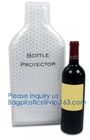 Zip lockk bottom leakproof reusable wine bottle protector 3 pack bubble travel protective bag,USA Amazon WineSkin Protecto